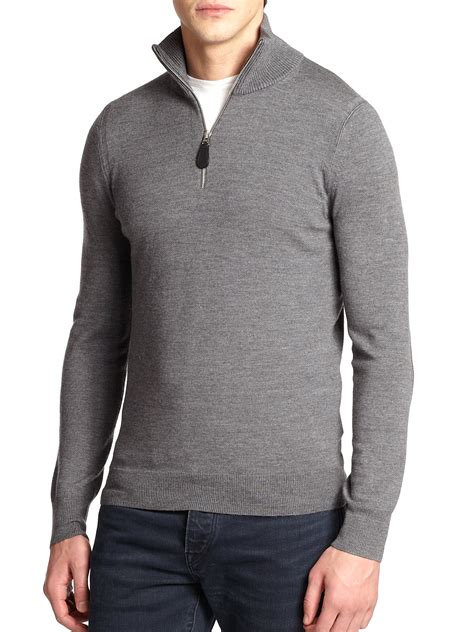 burberry jumper men's|burberry men's half zip pullover.